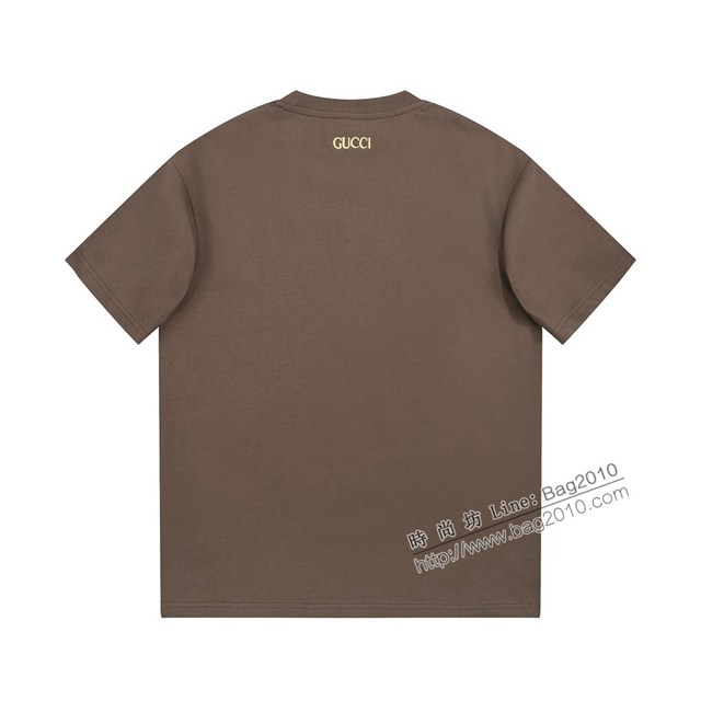 Gucci古奇專櫃古馳2023SS新款刺繡T恤 男女同款 tzy2847